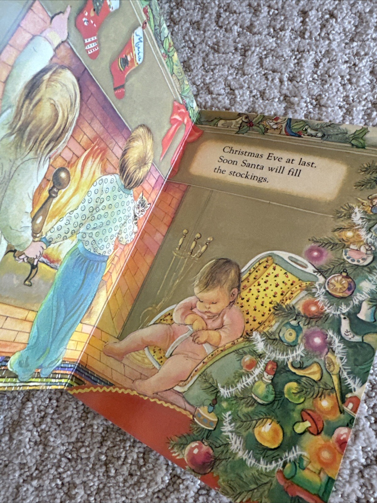 Vintage Random House Children’s Board Book BABY’S CHRISTMAS Eloise Wilkin 1980