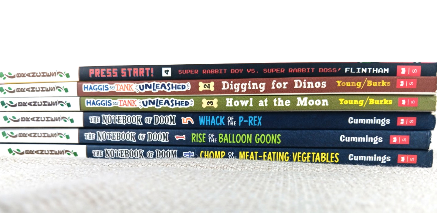 Branches 6 Book Lot For Boys (Press Start, Haggis & Tank, Notebook)PB(1708-29)