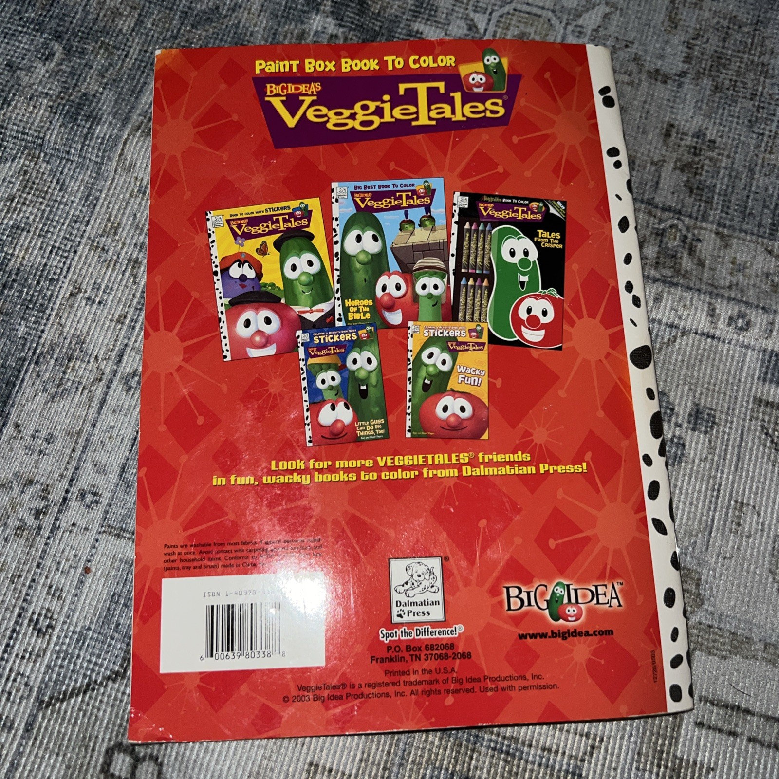 PAINT BOX BOOK TO COLOR (BIG IDEA’S VEGGIE TALES SERIES) By Dalmatian Press