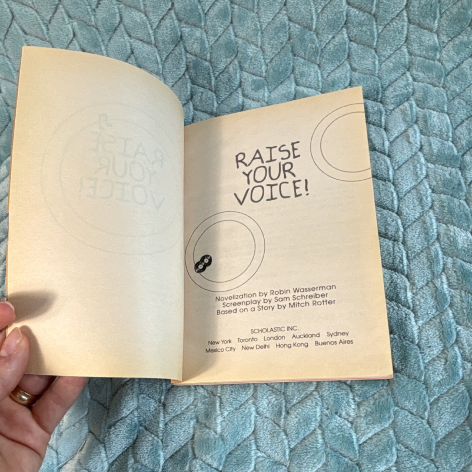 Raise Your Voice Robin Wasserman Paperback Scholastic Inc. 2004 First Printing