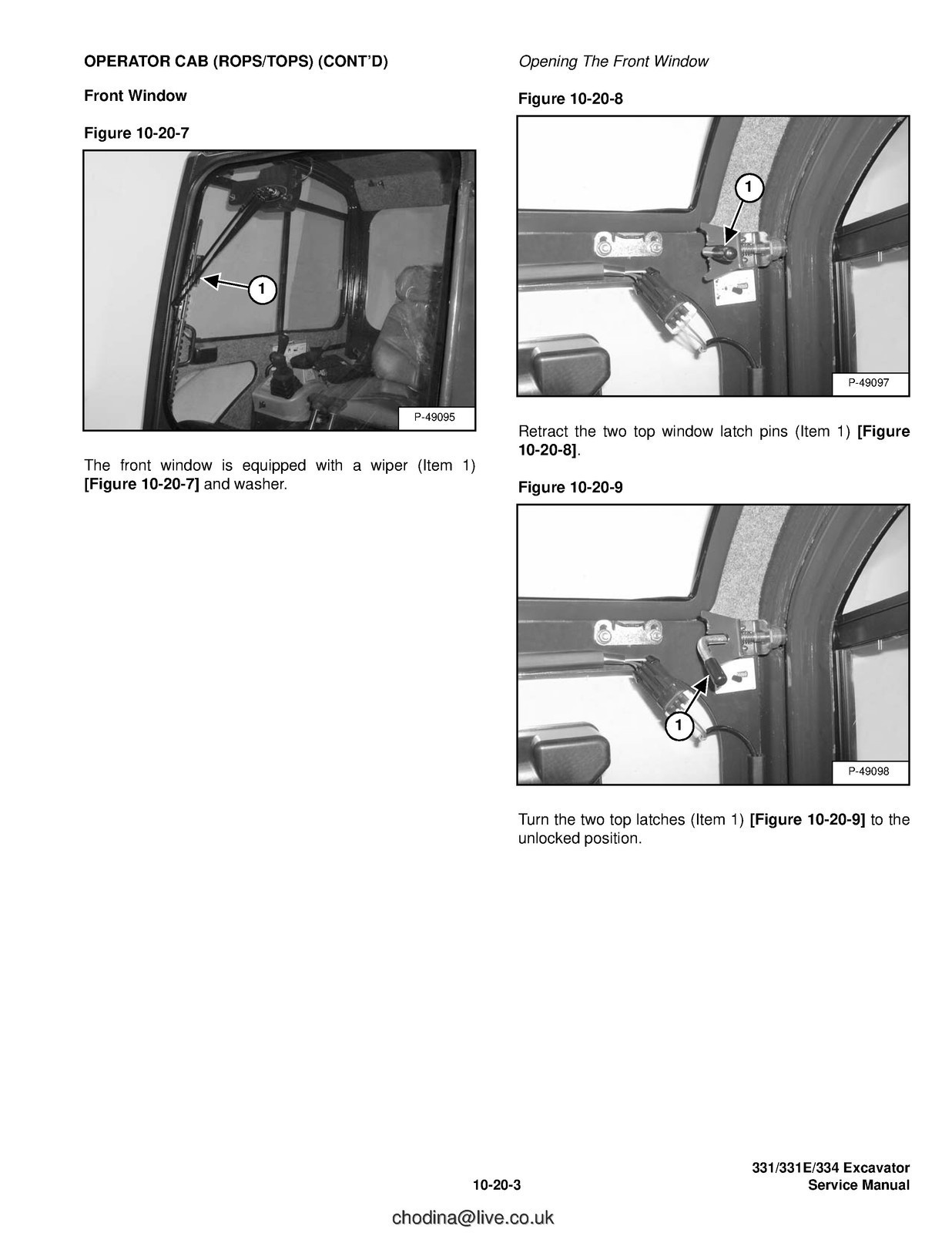 BOBCAT 331 331E 334 G Series Compact Excavator Service Manual , FOLDOUTS