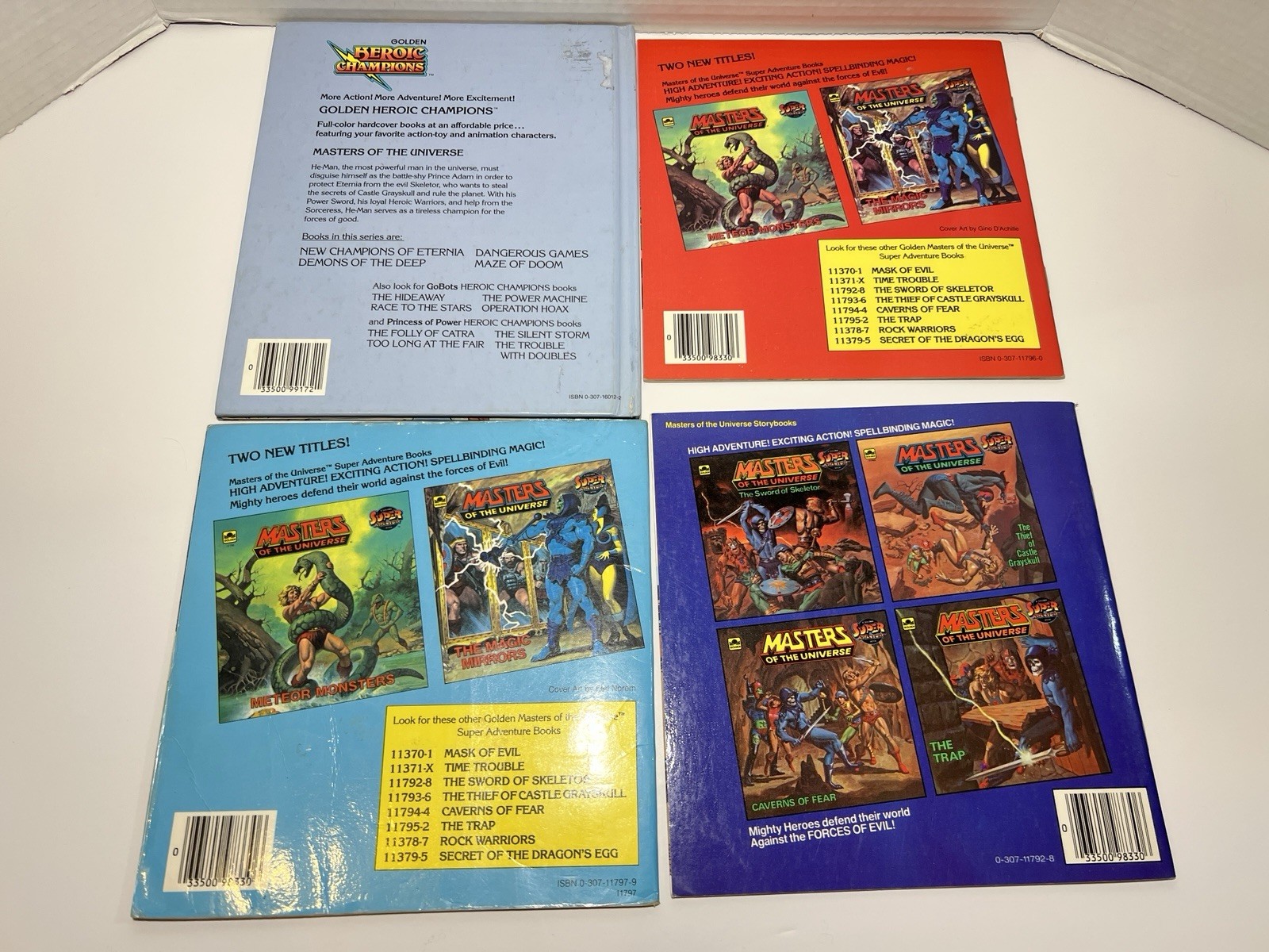 Vintage Masters Of The Universe Golden Books Lot Of 8 MOTU He Man 1980s Books