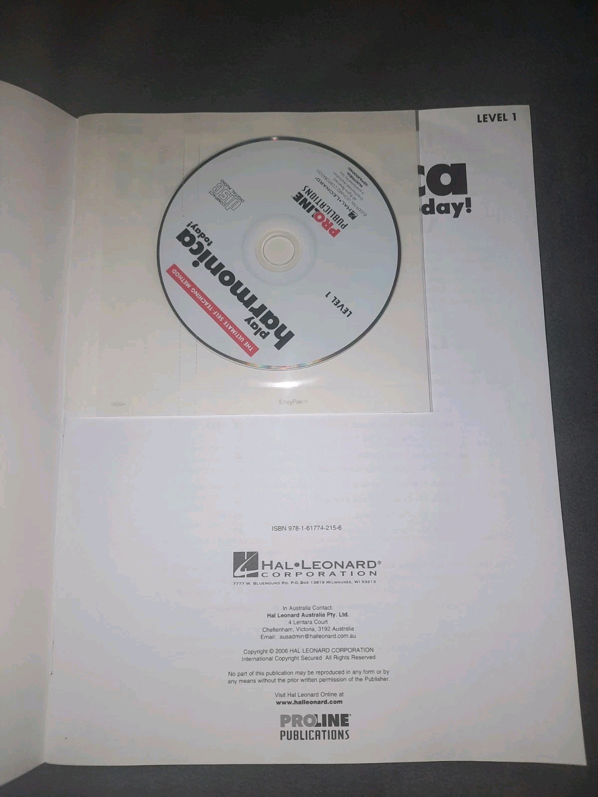 Proline Play Harmonica Today! Method Book with Sealed CD Sheet Music by Proline