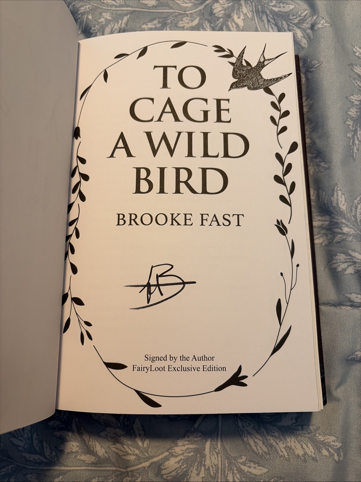 To Cage A Wild Bird By Brooke Fast Fairyloot Edition Signed