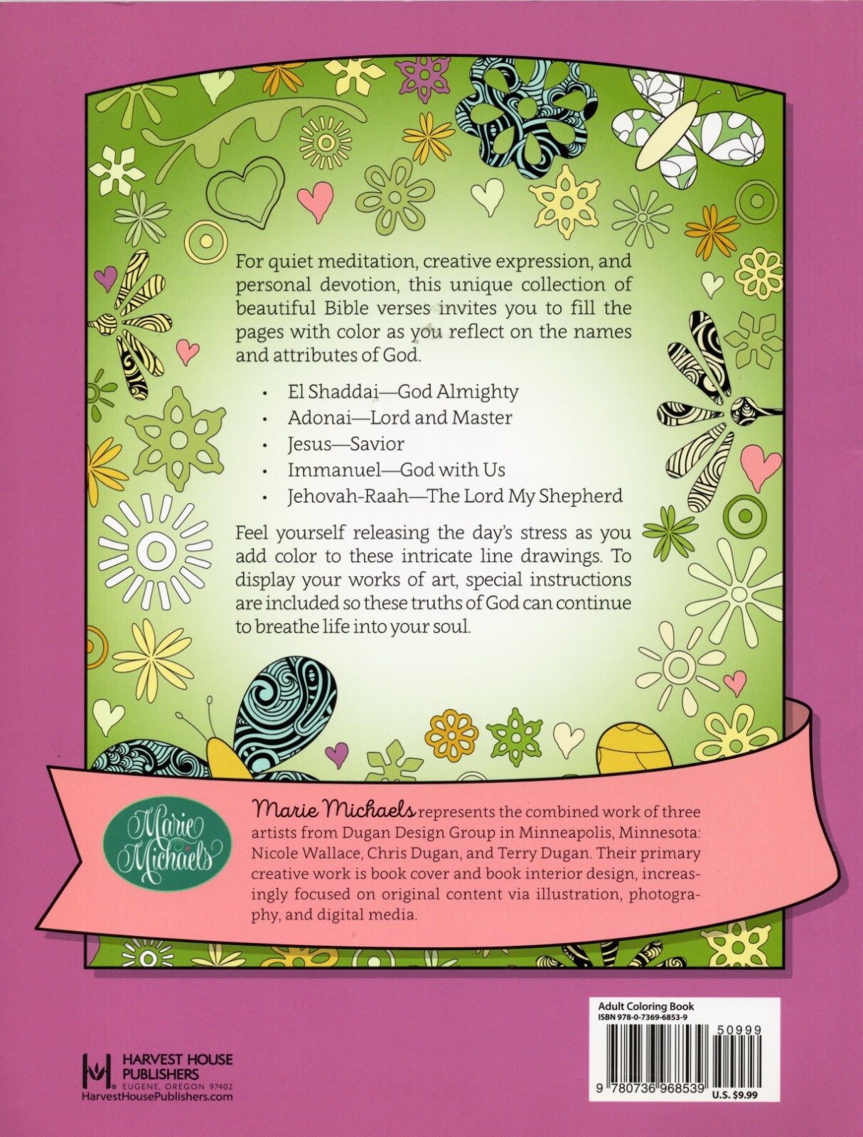 Color the Names of God: An Adult Christian Coloring Book for Your Soul