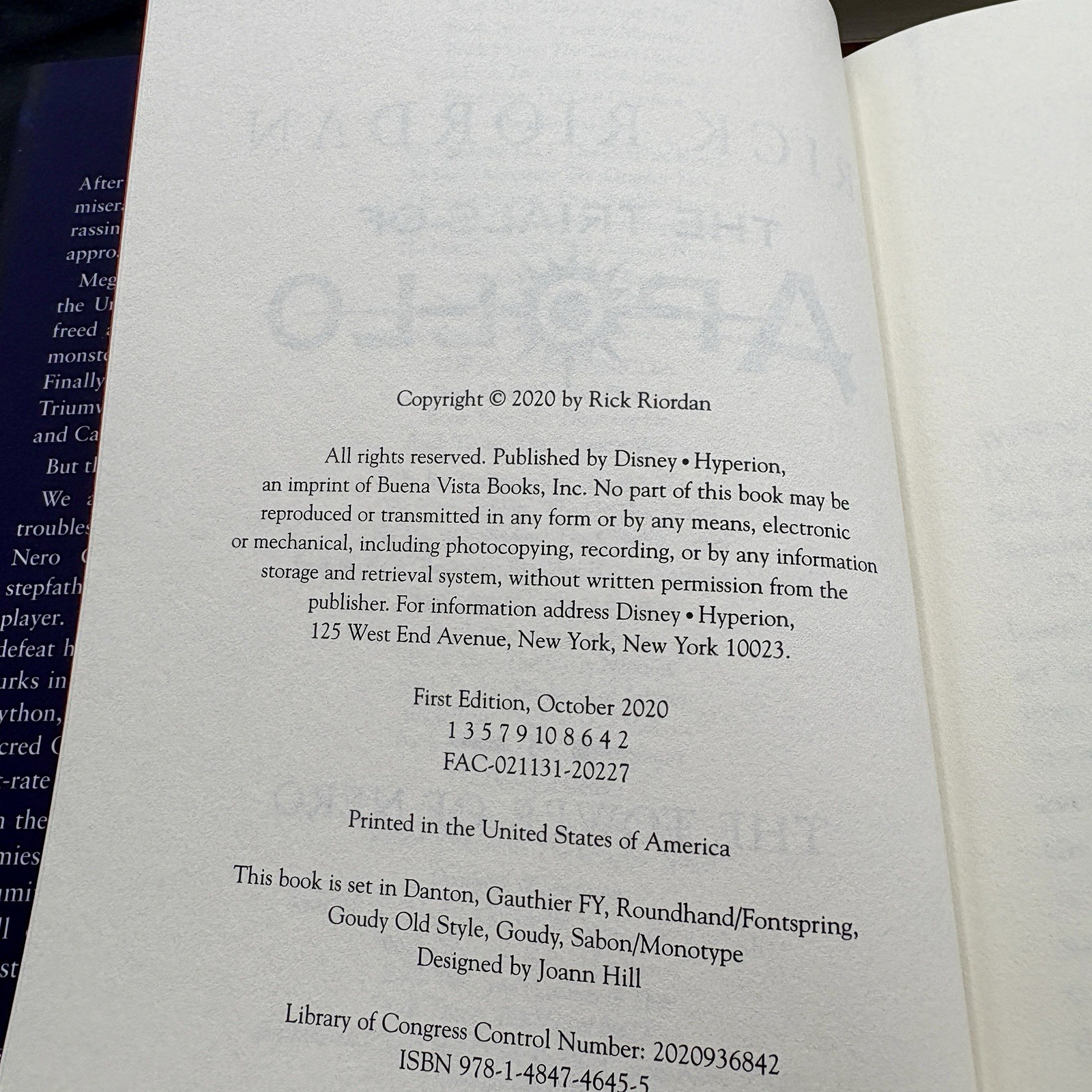 Trials of Apollo 5 Book Hardcover Box Set – Rick Riordan Disney Hyperion 2020