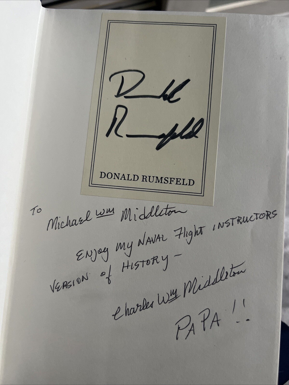 Known and Unknown : A Memoir by Donald Rumsfeld (2011, Hardcover) SIGNED 1st