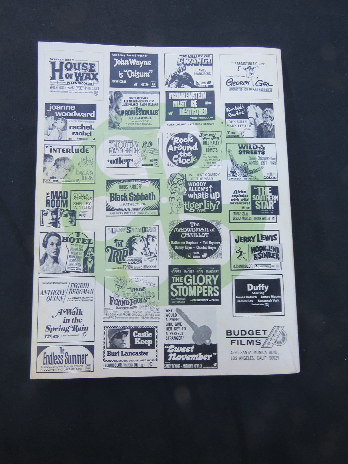 Budget Films 16 mm Rental Catalogue 1970’s PB Book Rare