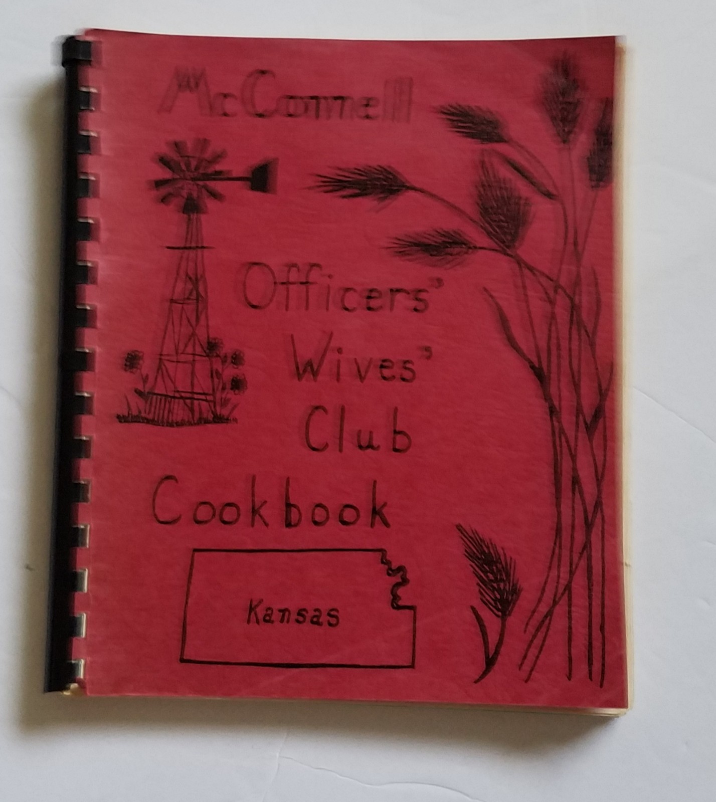 McConnell AFB, Kansas, Officers Wives Club Cookbook. 1980’s 136 Pages.