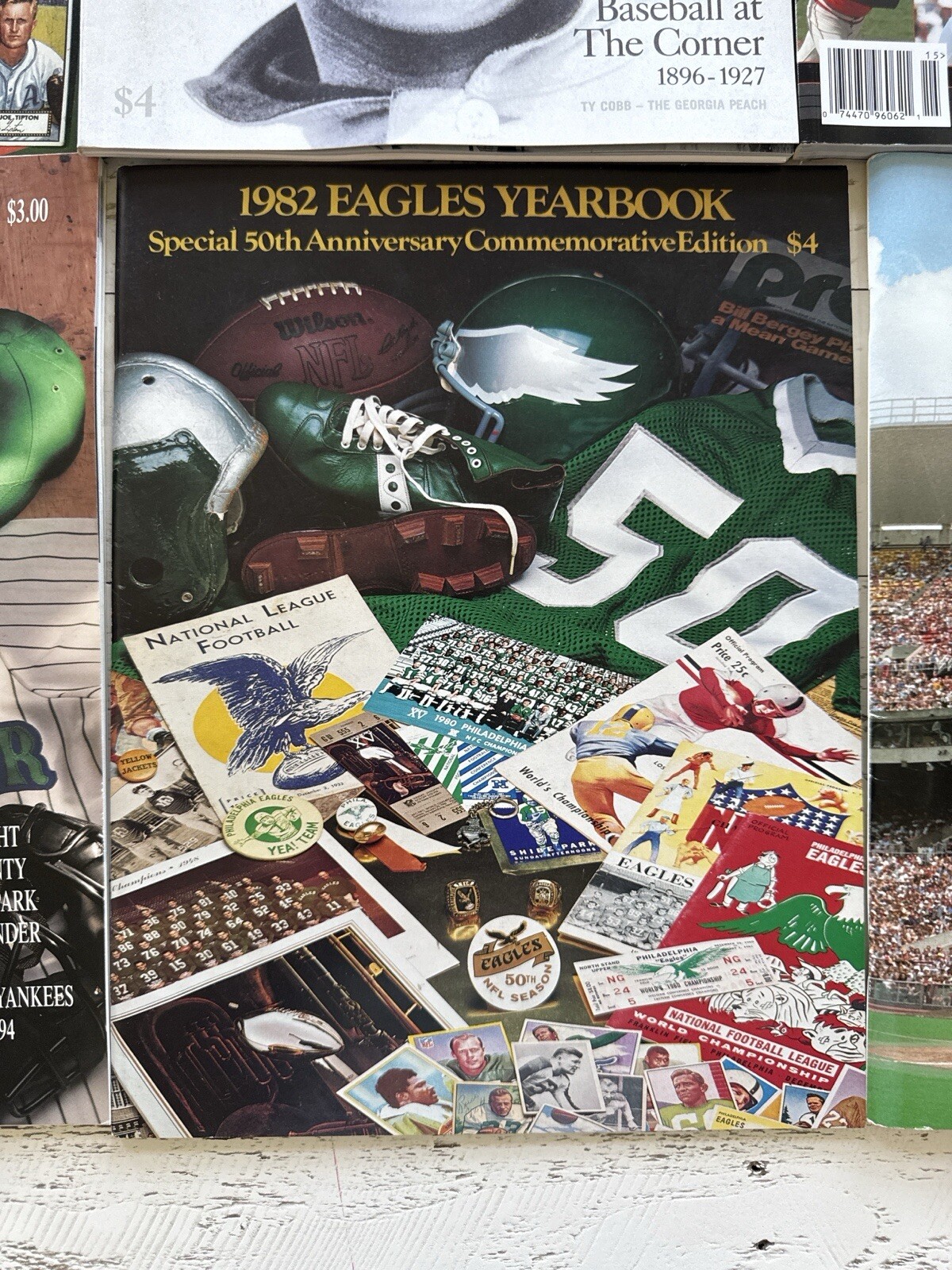 Lot of 7 Sports Yearbooks MLB NFL 1982–2003 Phillies Mets Giants A’s Tigers