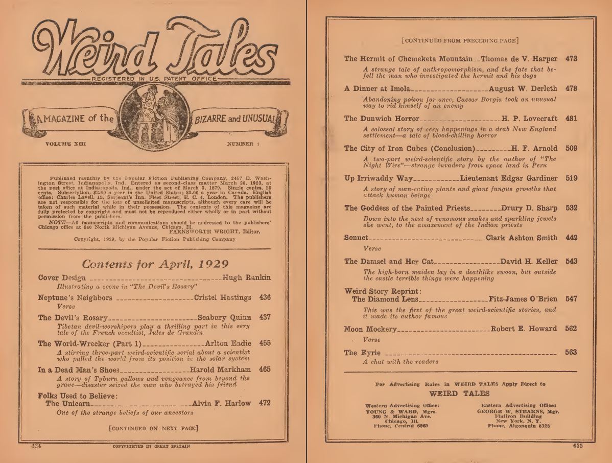 318 BOOKS – Weird Tales – Pulp Magazines Fantasy Horror Science Fiction – CD/DVD