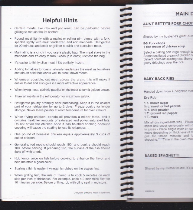 The Southern Hospitality Cookbook by Morris Press Cookbooks – Spiral Bound LN