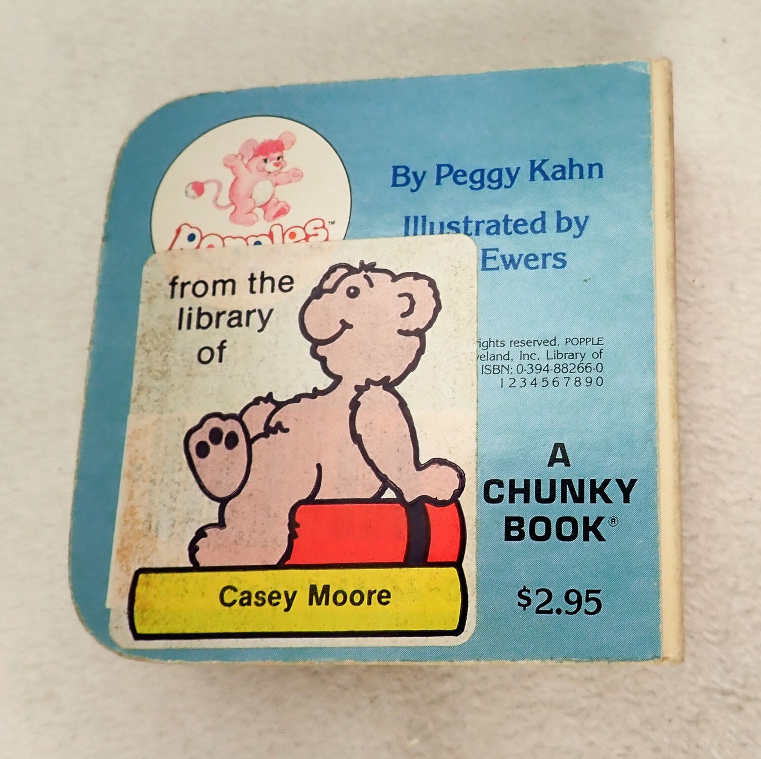 Popple Opposites Random House Chunky Mini Board Book Popples Peggy Kahn 1986
