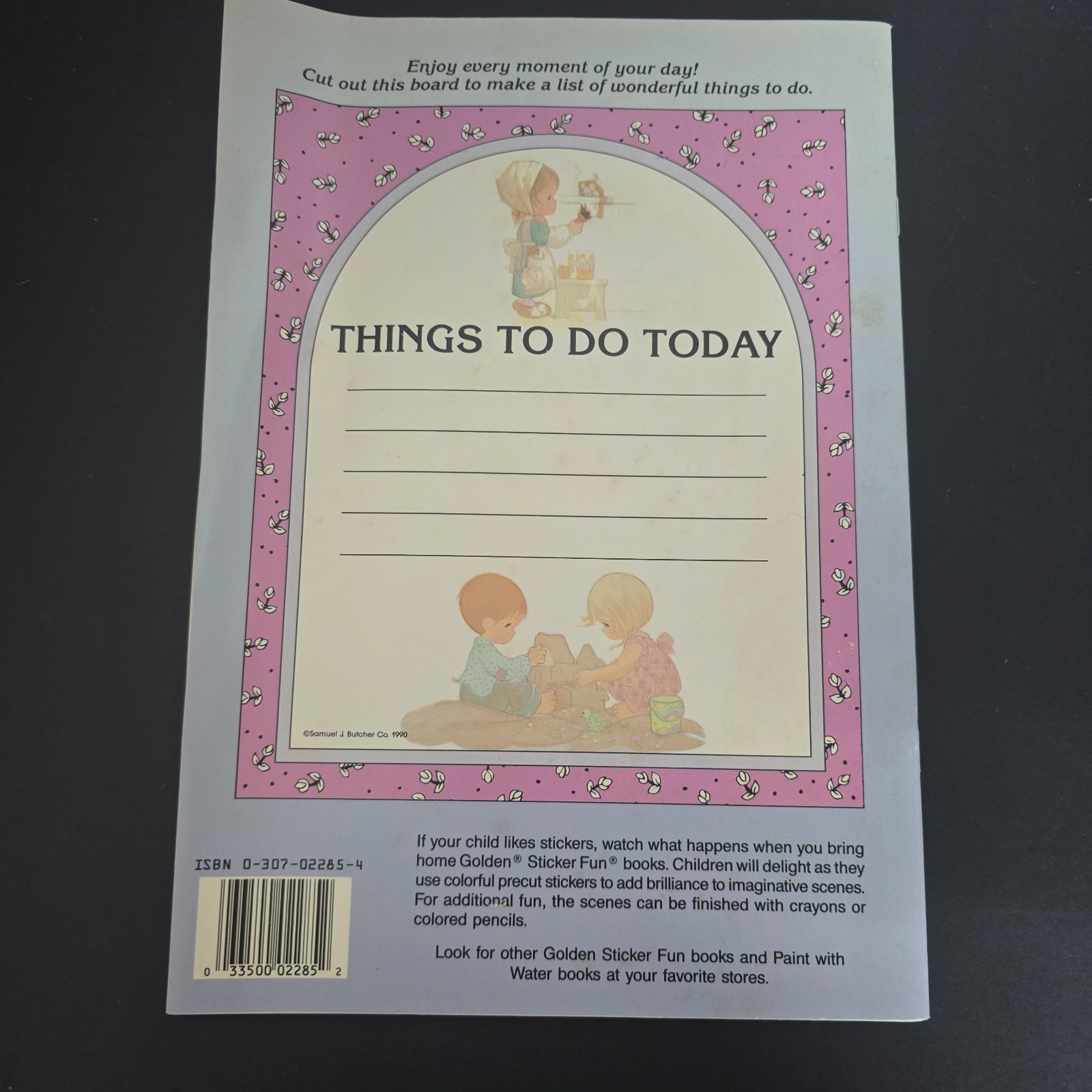 A Golden Book, PRECIOUS MOMENTS, STICKER FUN, 2285, 1990