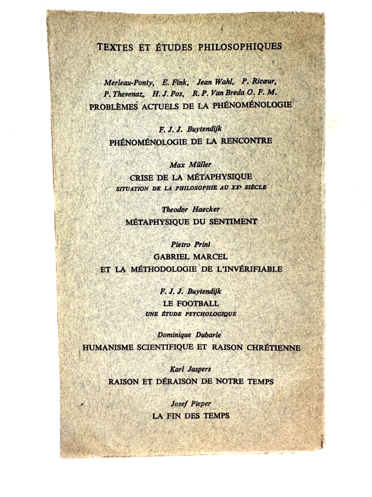LA FIN des TEMPS by Josef Piper – Desclée de Brouwer 1953 – French C113