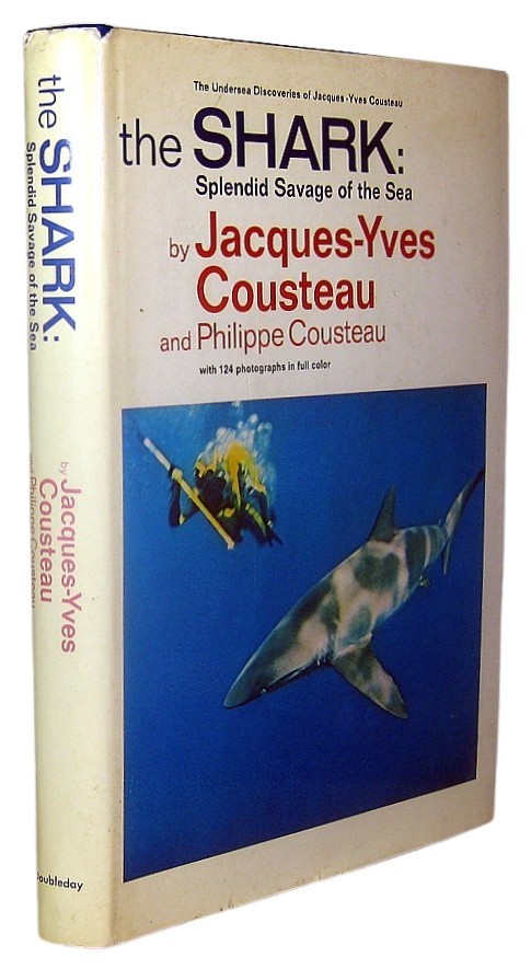 1970 SHARKS Personally Signed by JACQUES COUSTEAU & PHILIPPE COUSTEAU Ocean JAWS