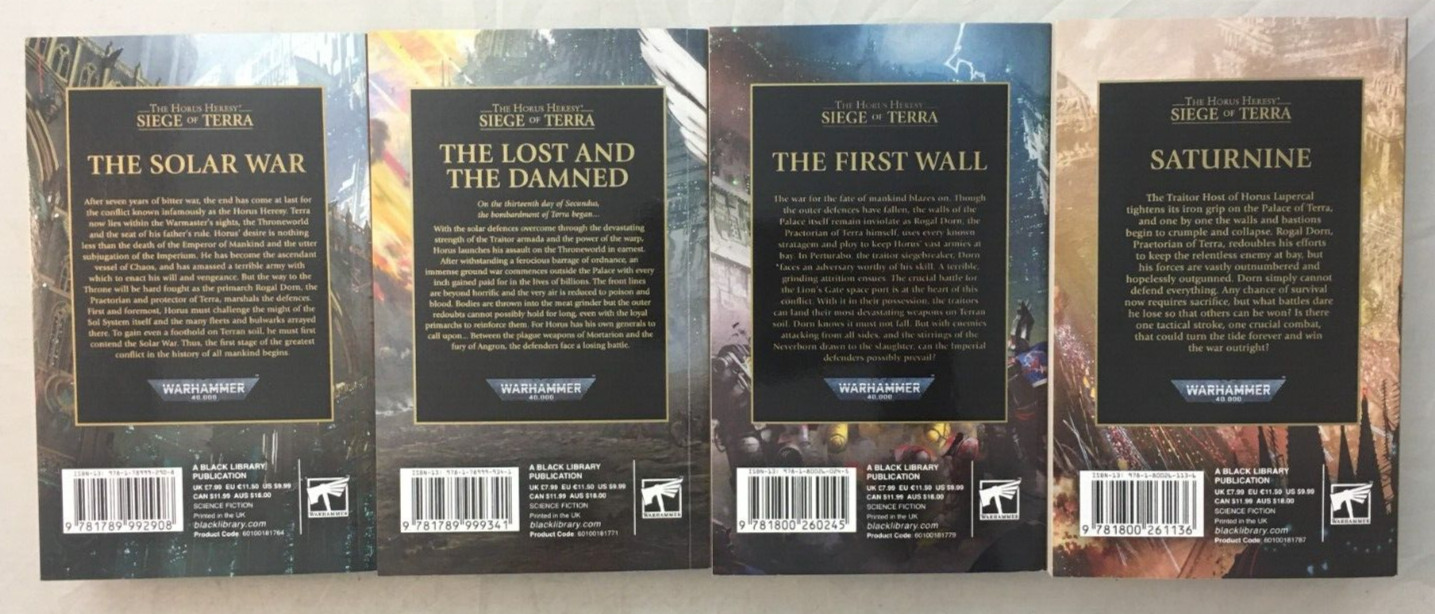 The Horus Heresy Siege Of Terra Books 1-4 Mass Market Paperbacks – Warhammer 40K