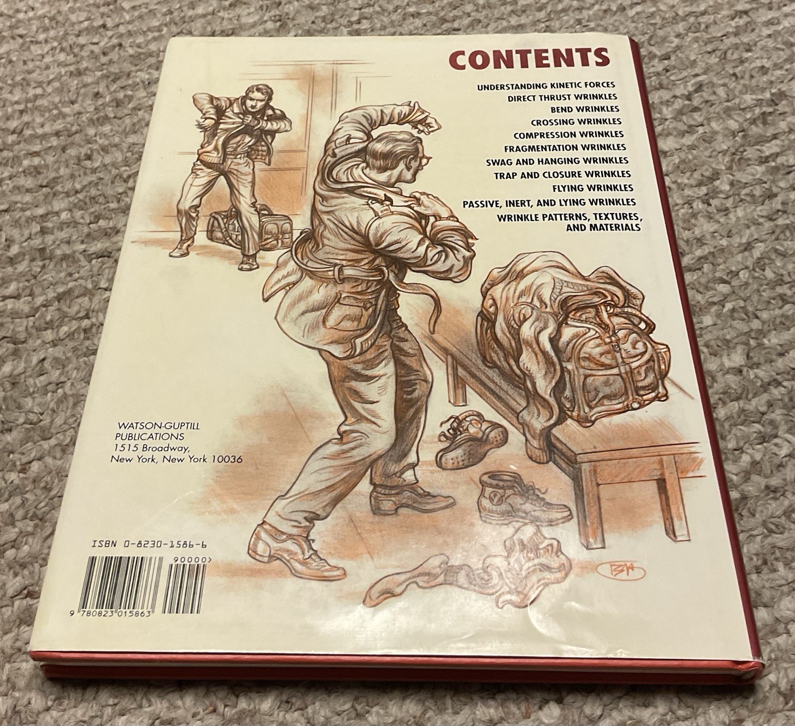 Burne Hogarth Dynamic Wrinkles & Drapery Art Book, 1st Printing 1992 HCDJ SOAT