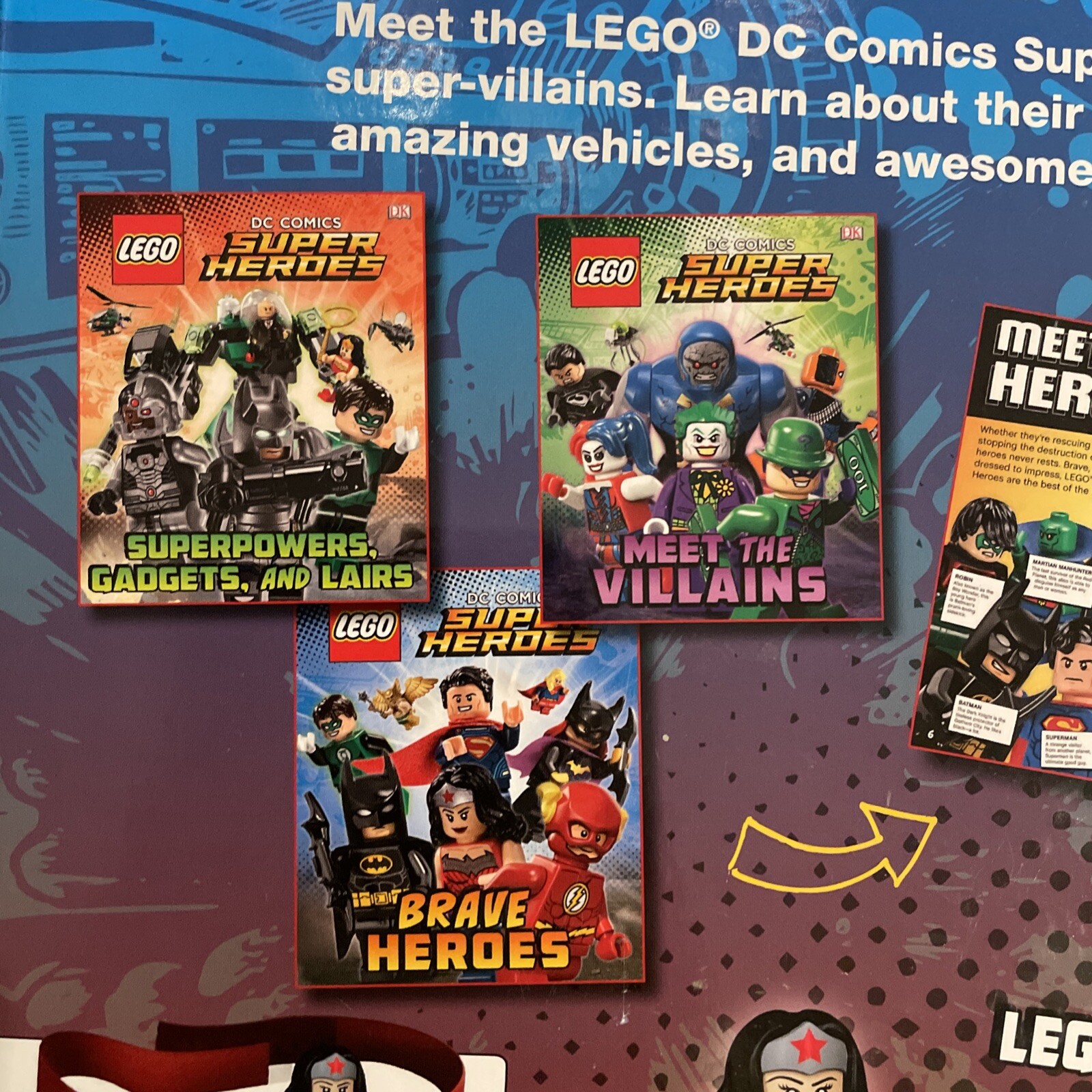 Lego DC Comics Super Heroes Wonder Woman Headlamp & 3 Book Gift Set Brand New