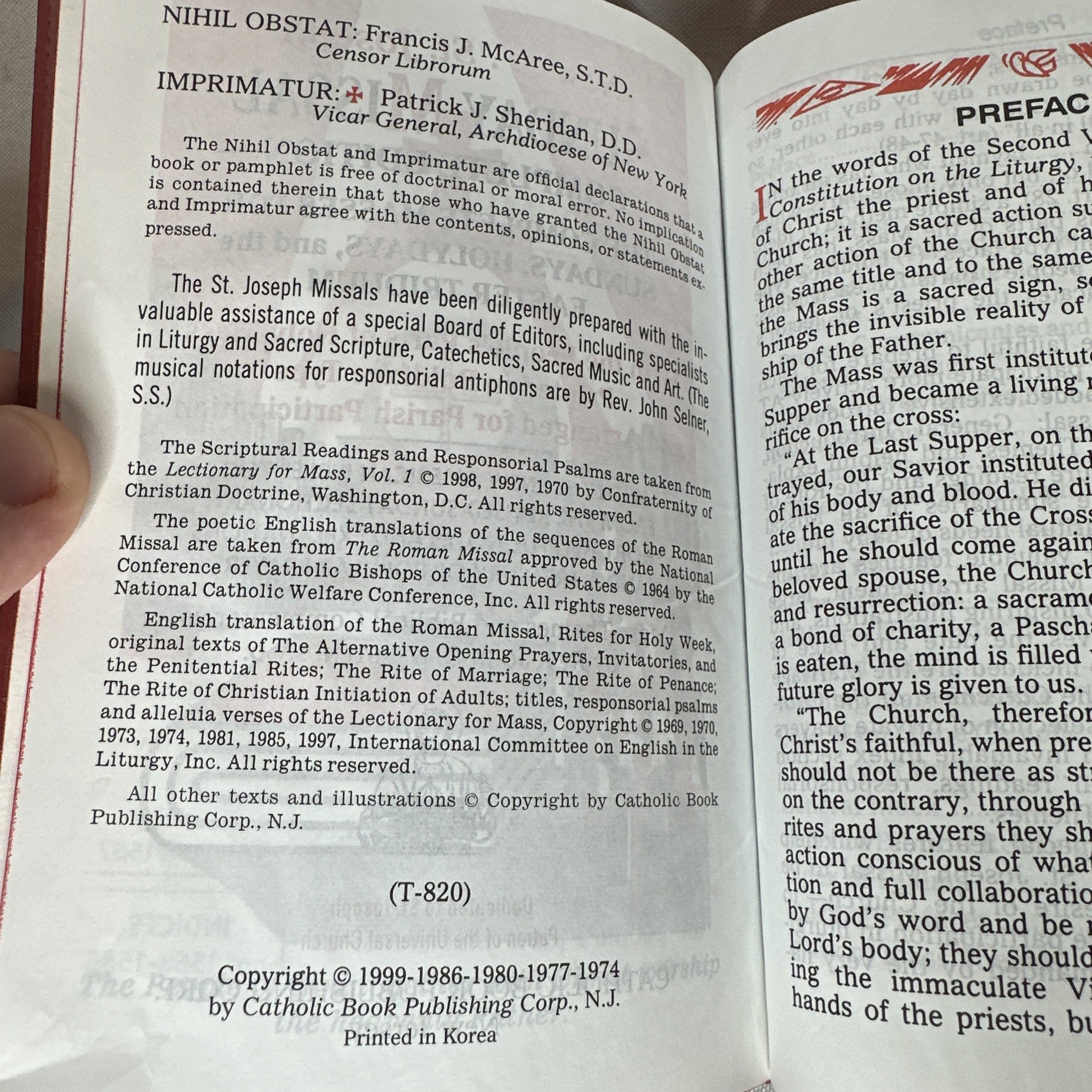 New Saint Joseph SUNDAY MISSAL Complete Edition – Catholic Book Publlishing