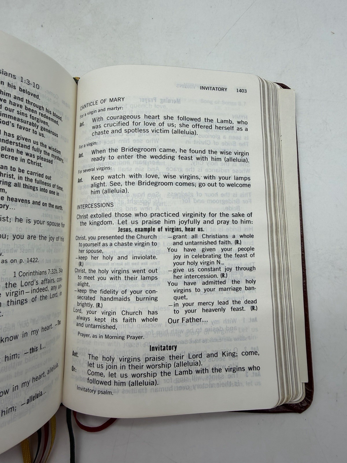 Christian Prayer: Liturgy of the Hours Leathercover 1976 St. Paul Revised