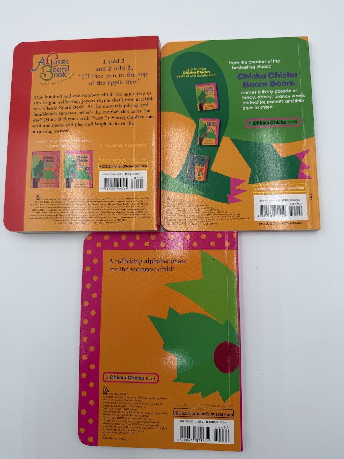 Three Chicka Chicka Board Books Chicka Chicka, 123, Words, Chicka Chicka Abc
