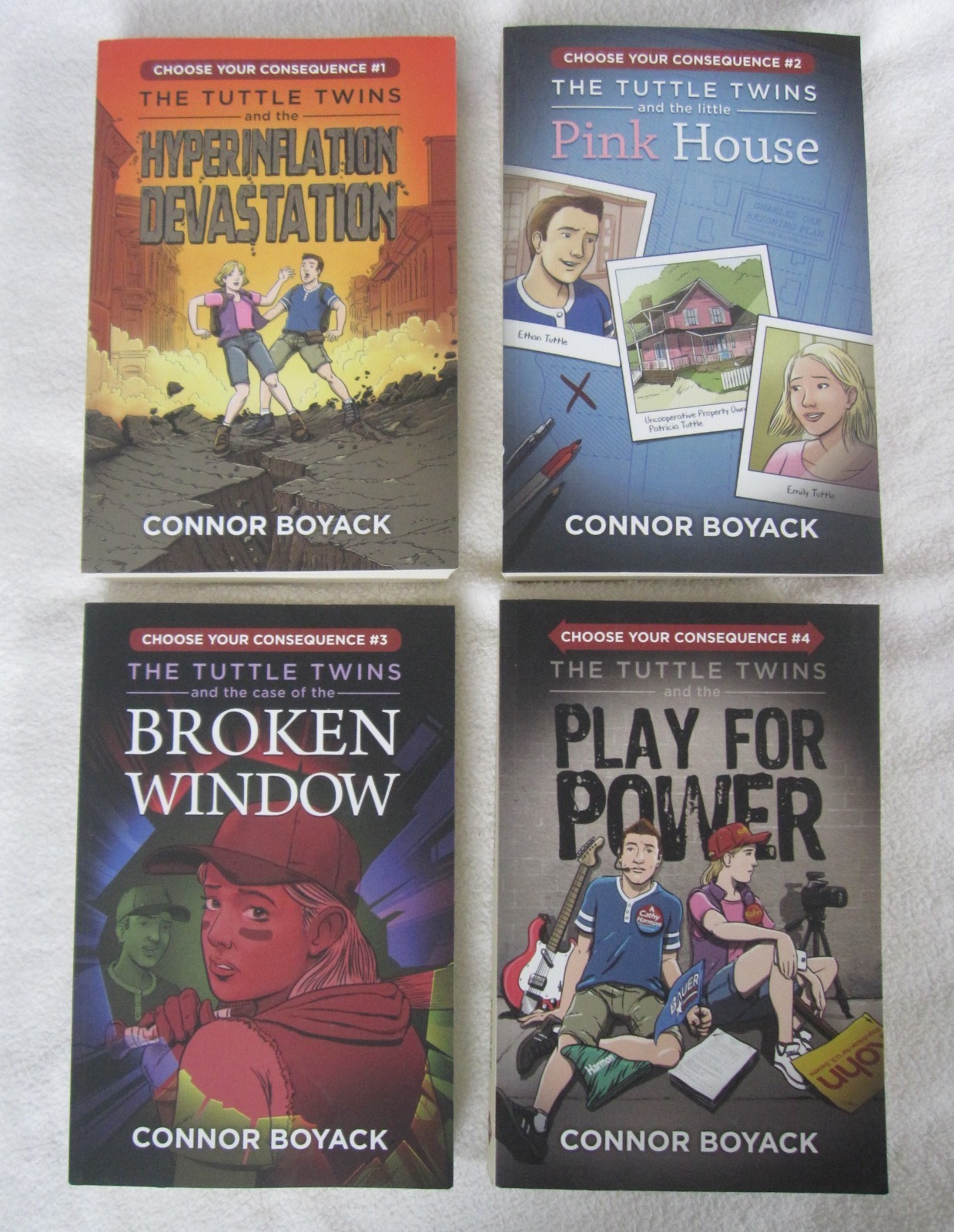 4 Tuttle Twin Kids Teen Books Lot Set Choose Your Own Consequence Connor Boyack
