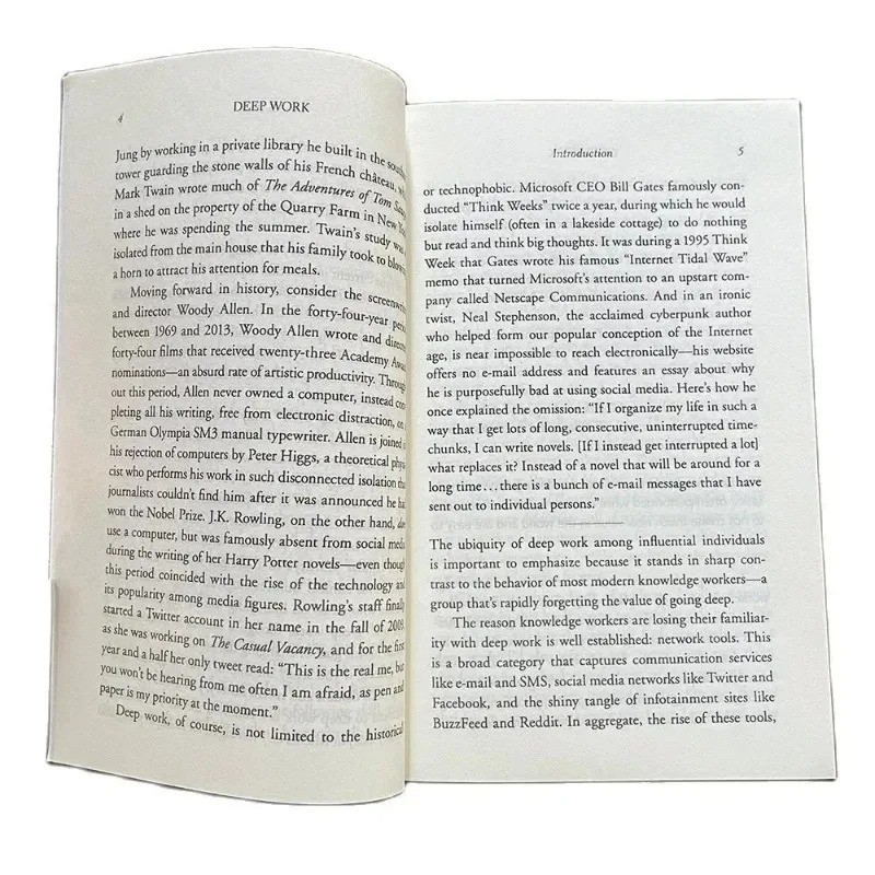 Deep Work Cal Newport Hardcover Focus Success Guide Leadership Motivation Book