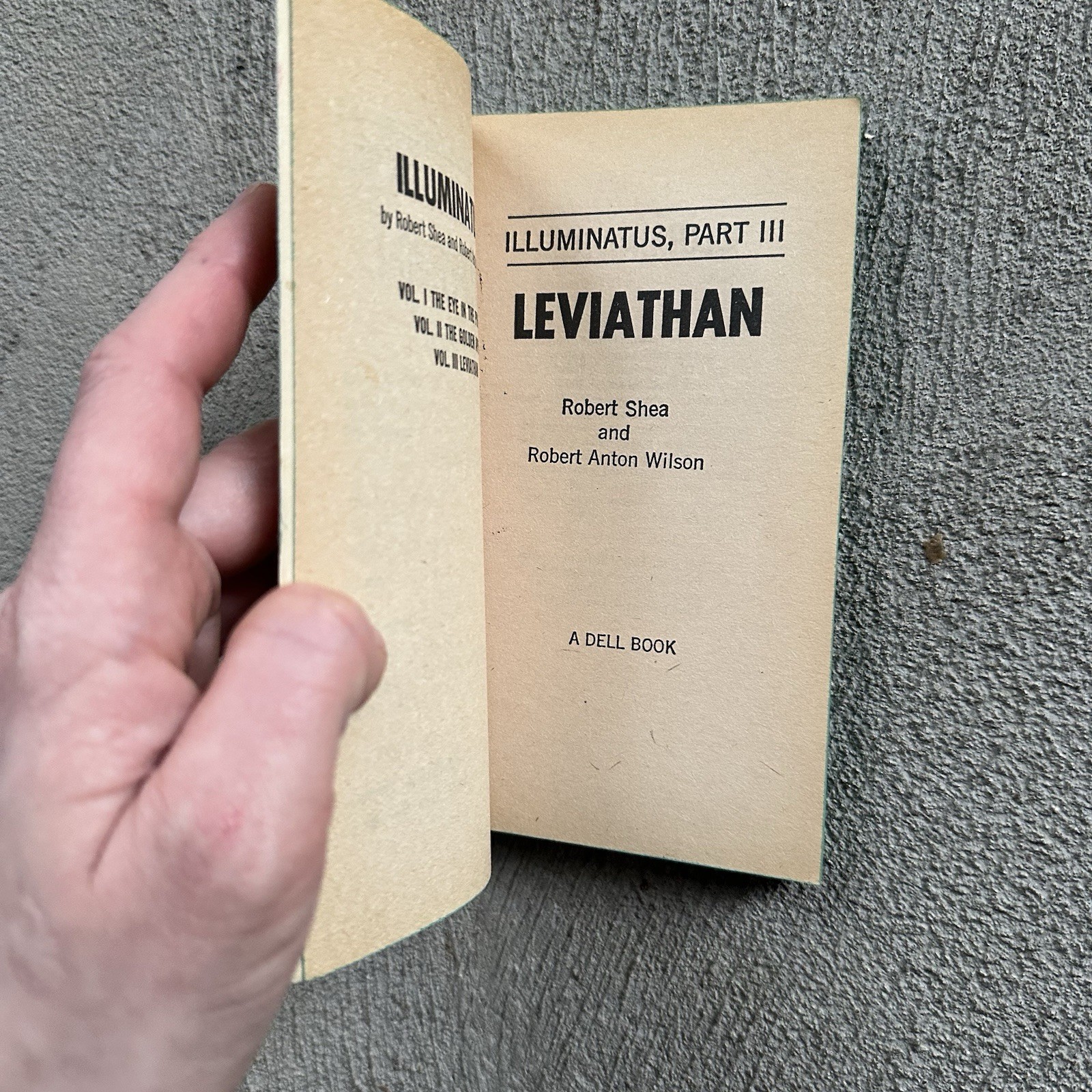 Illuminatus! Part III Leviathan Robert Shea Robert Anton Wilson Dell 1974 VTG PB