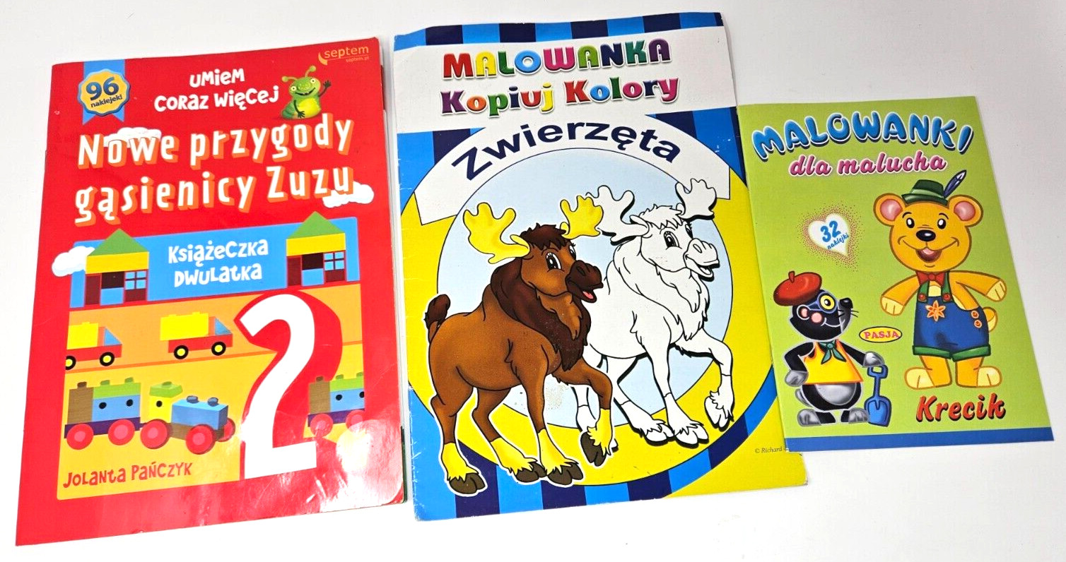 Lot of 7 Polish Children’s Story and Activity Books – Język Polski!!