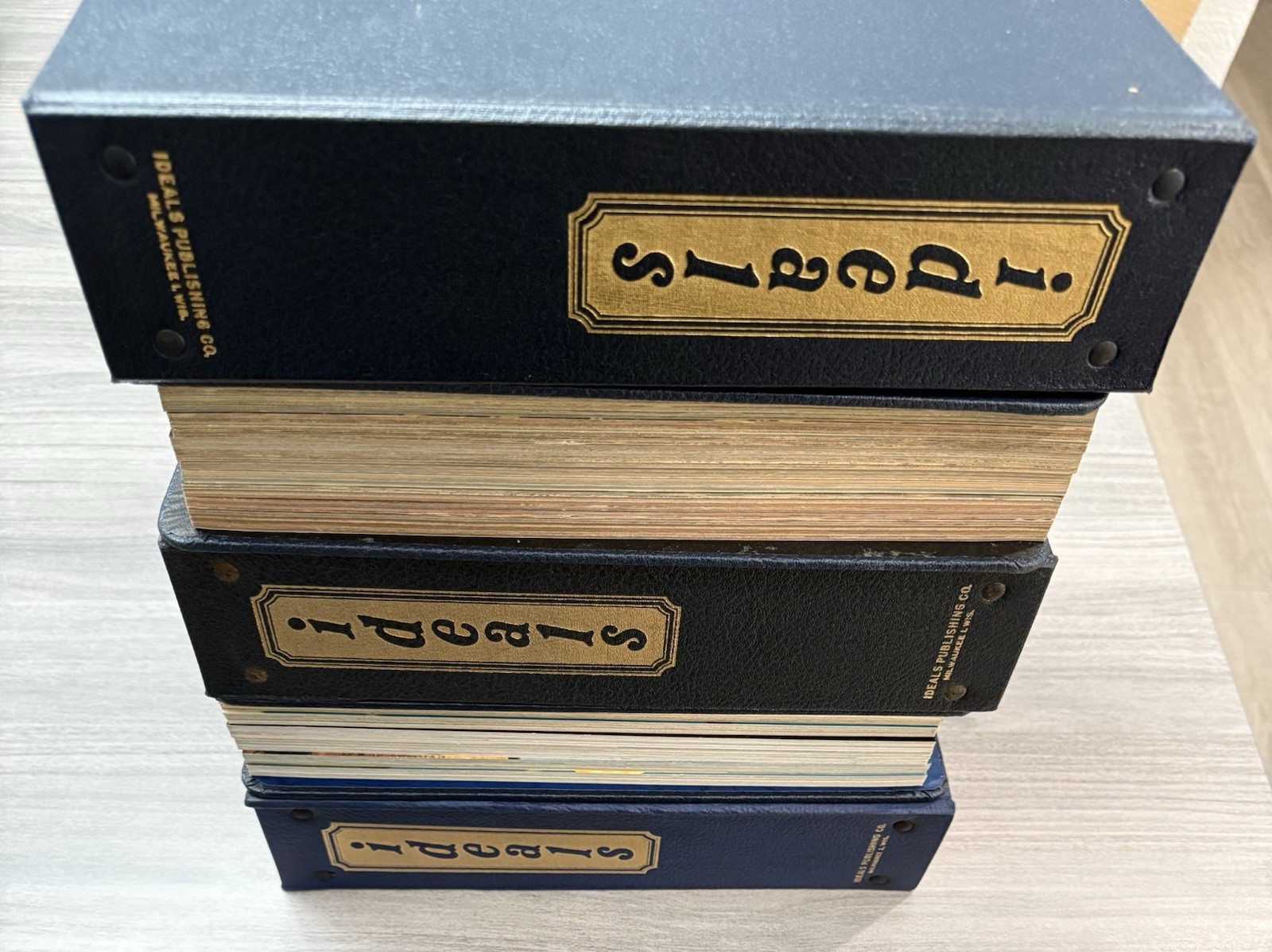 5 Huge Leather HC Binders of Ideals Magazine Lot Paperback Books 1955 – 1961