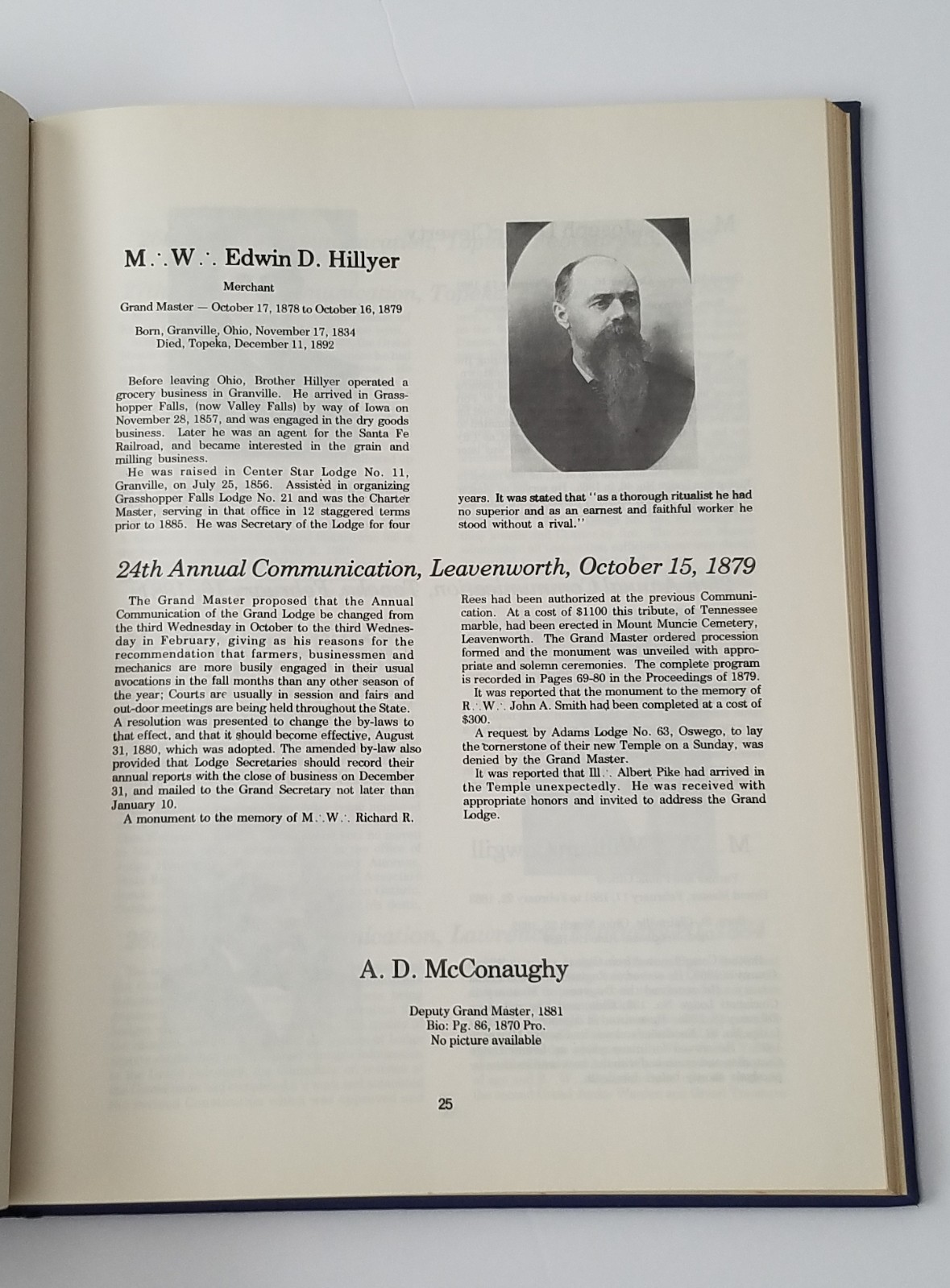 History of Kansas Masonry Book 1974. Hardcover 136 Pages. Mason