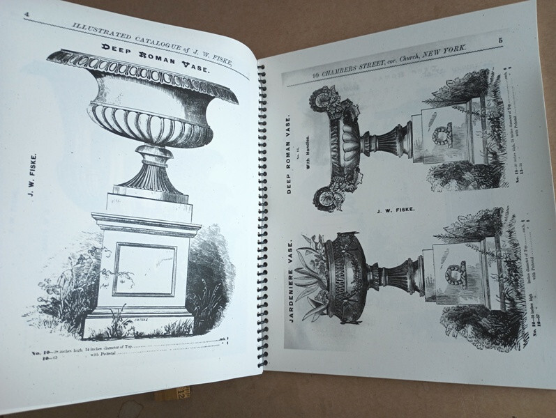 J W Fiske (1865) Ornamental Iron Vases Fountains Statues Catalog * Garden Pieces