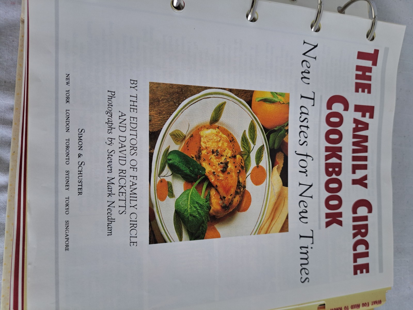 THE FAMILY CIRCLE COOKBOOK “New Tastes for New Times” 1992 645 pages WONDERFUL!