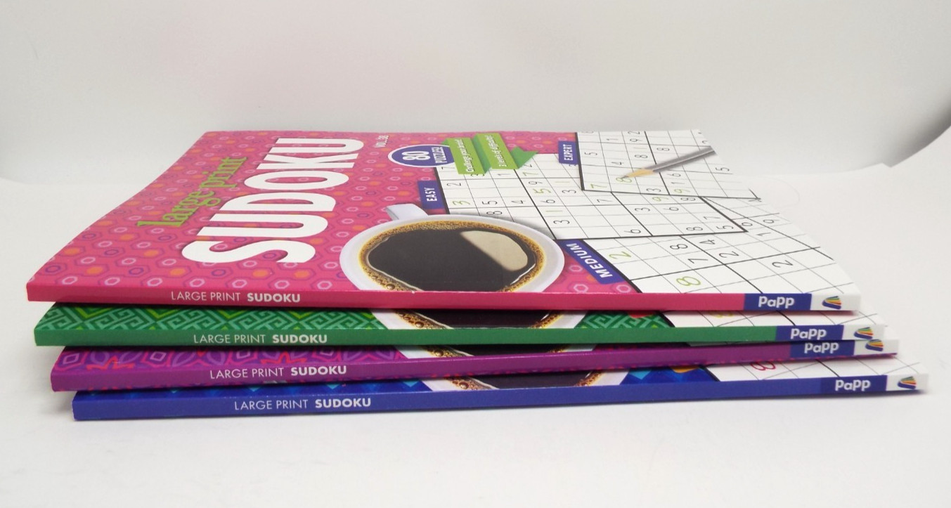 4 Large Print Sudoku Puzzle Books: Volumes 35, 36, 37 & 38 NEW** ~ 80 puzz. ea