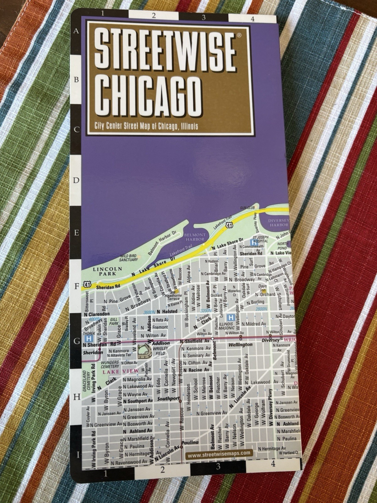 Streetwise Chicago Map Laminated City Center Street Index Metro Landmarks