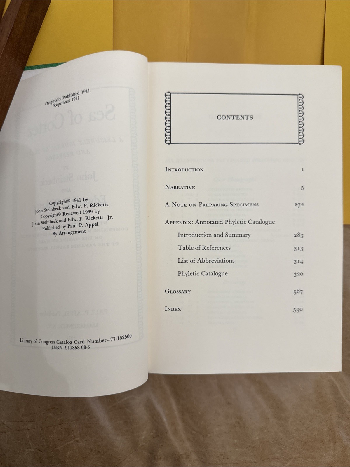 1971 THE SEA OF CORTEZ: JOURNAL OF TRAVEL/RESEARCH, Steinbeck, Ricketts HCDJ