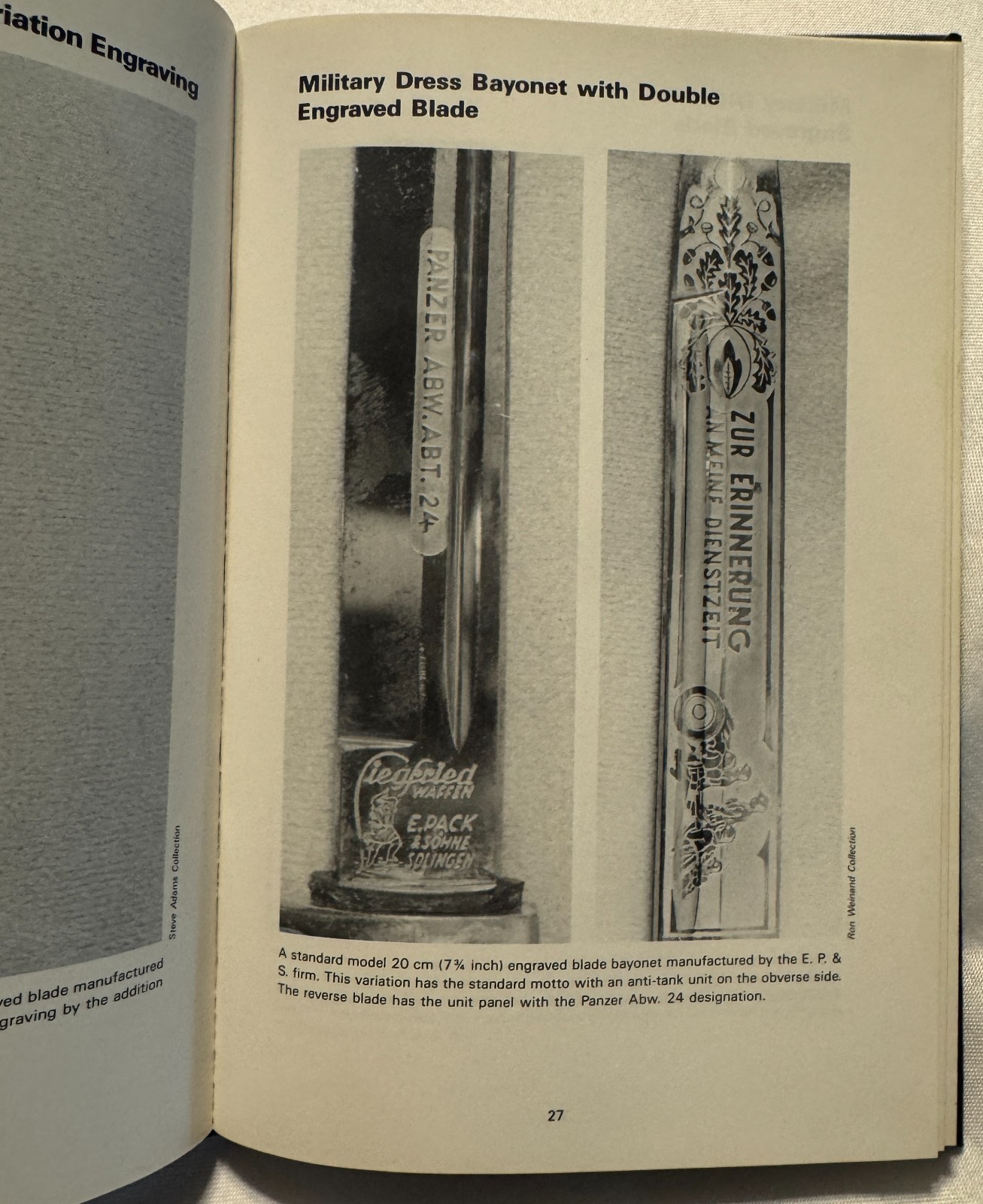 German Clamshells and Other Bayonets, A Collector’s Guide by Gary L. Walker – HC