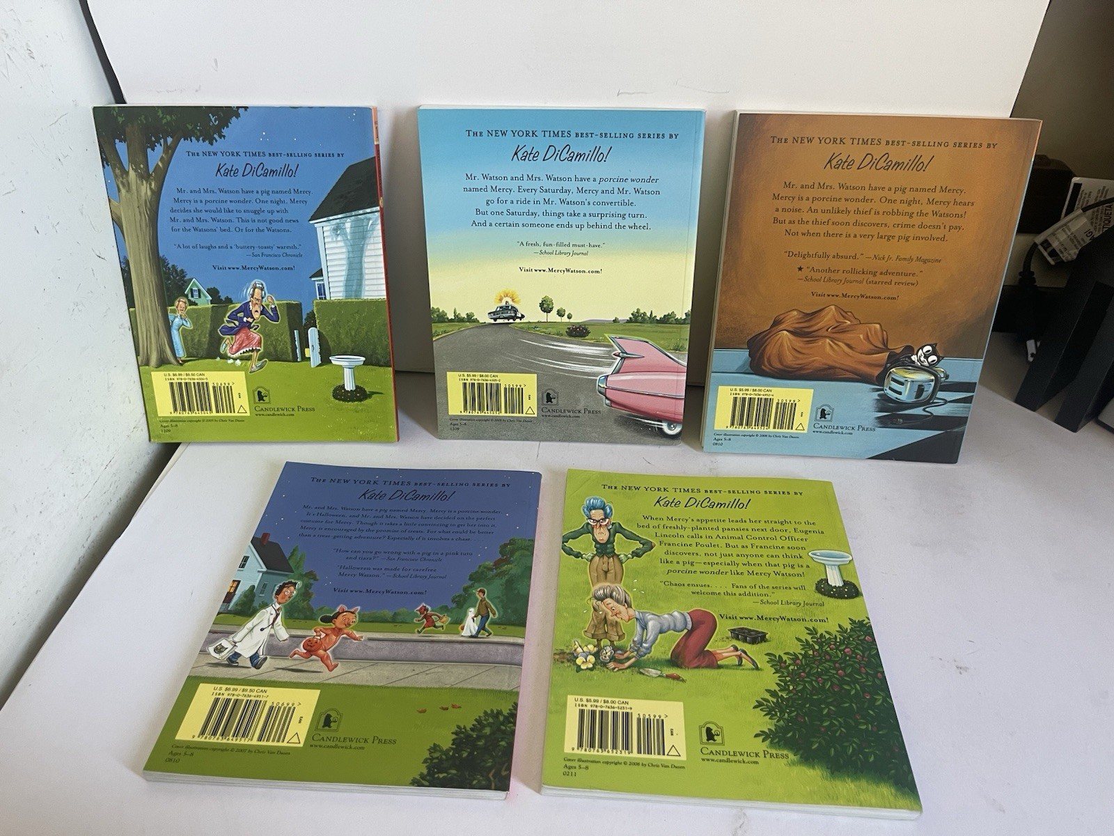 Kate DiCamillo MERCY WATSON lot of 5 Paperback Books First Edition 2009