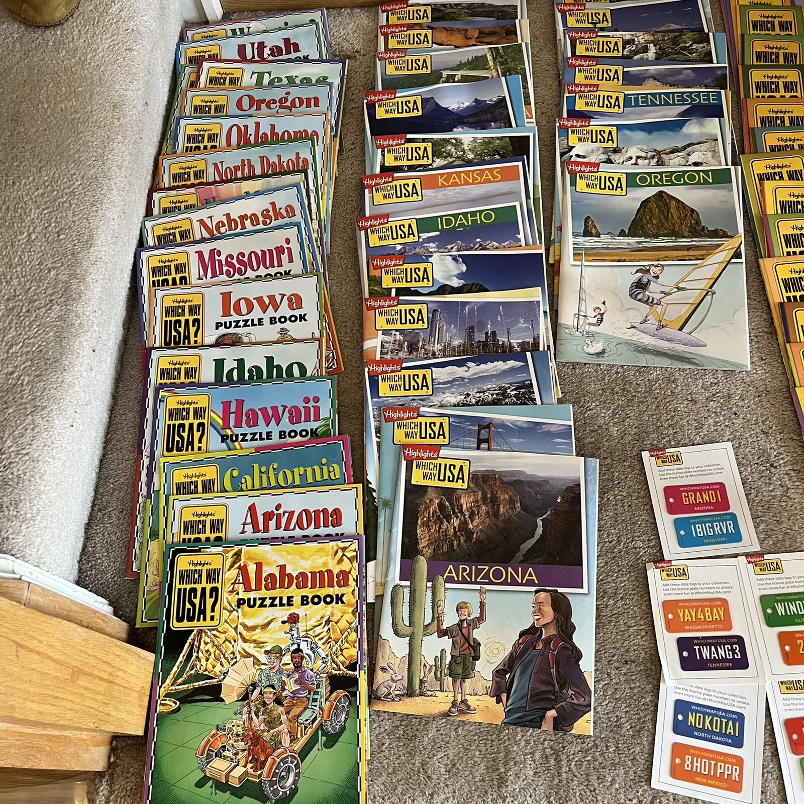 Highlights Which Way USA Magazine 20 States, 27 Maps, 14 License, 15 Puzzle Book