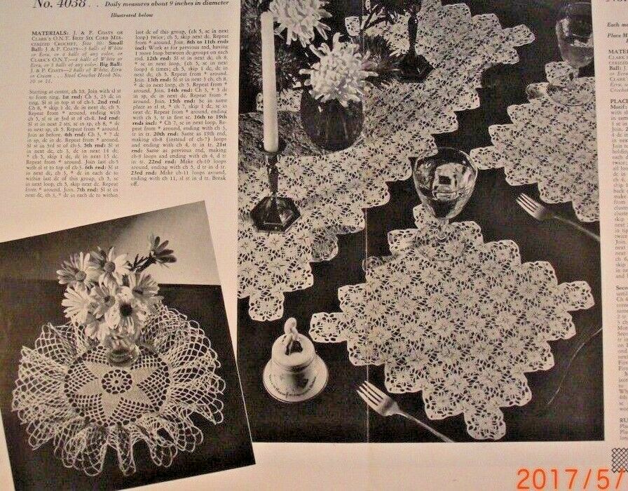 Doilies – The Spool Cotton Company 235 – 15 Crochet Patterns