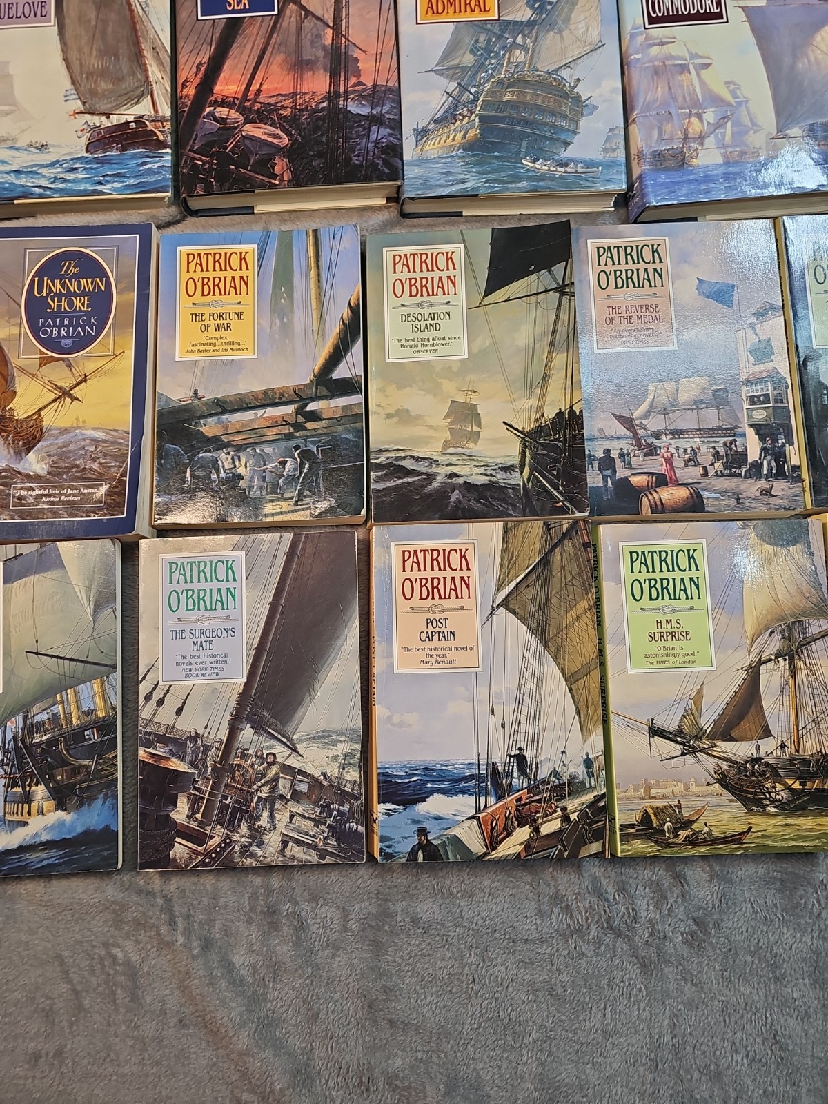 Patrick O’Brian Books lot of 17 Aubrey-Maturin Nautical Sailing British Navy