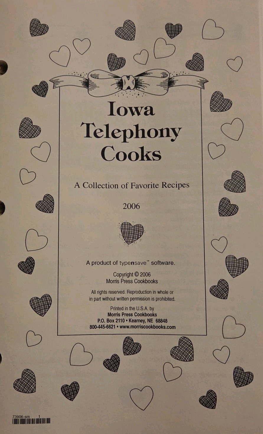 Vintage Iowa Telephony Cooks~A Collection Of Favorite Recipes~06′ Morris Press😋