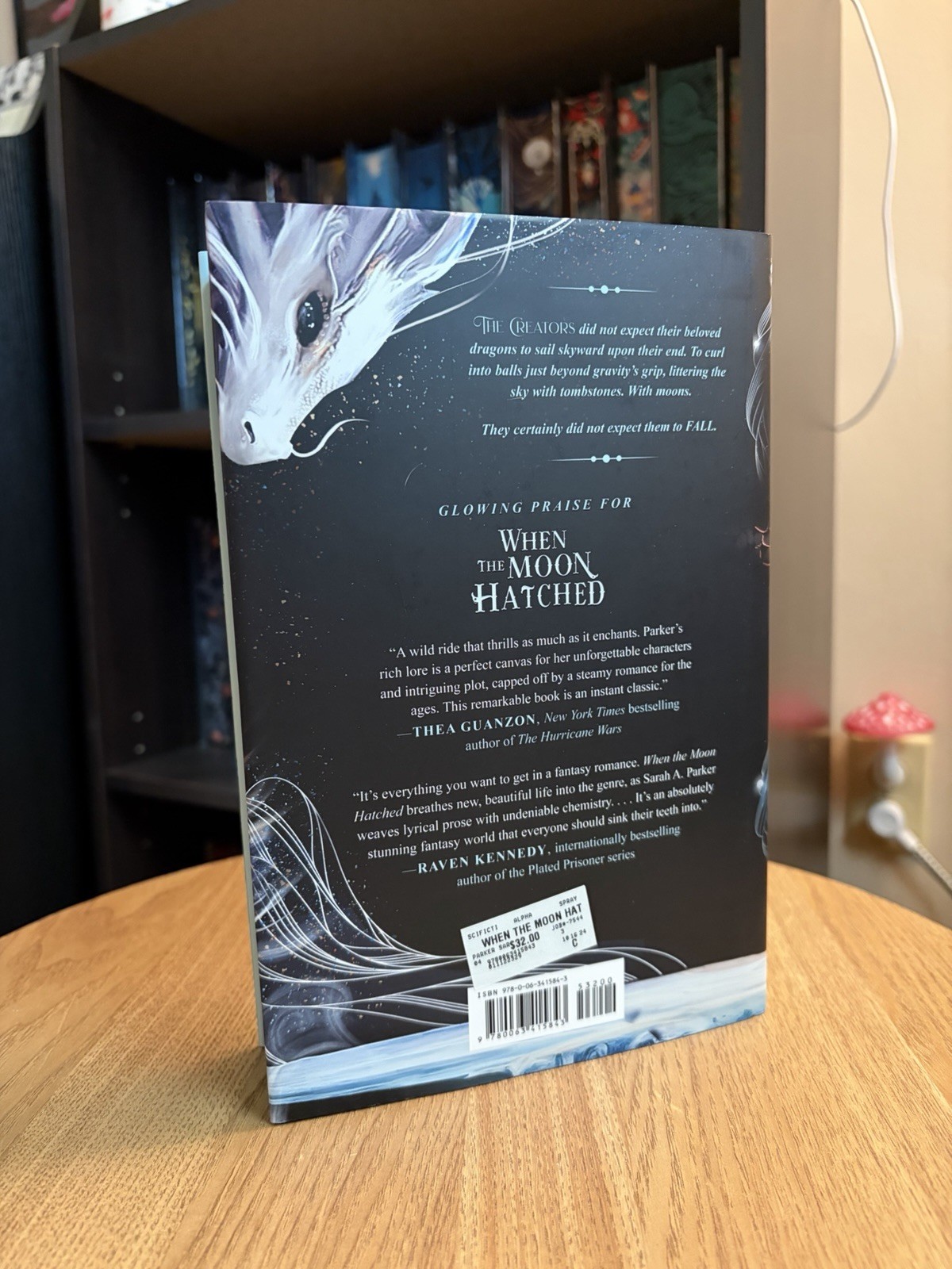 When The Moon Hatched by Sarah A. Parker Hardcover with Blue Sprayed Edges