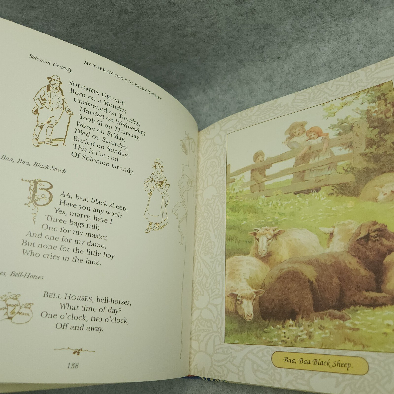 Mother Goose Nursery Rhymes Hardcover 2000 Classic Illustrated Gilt Edges