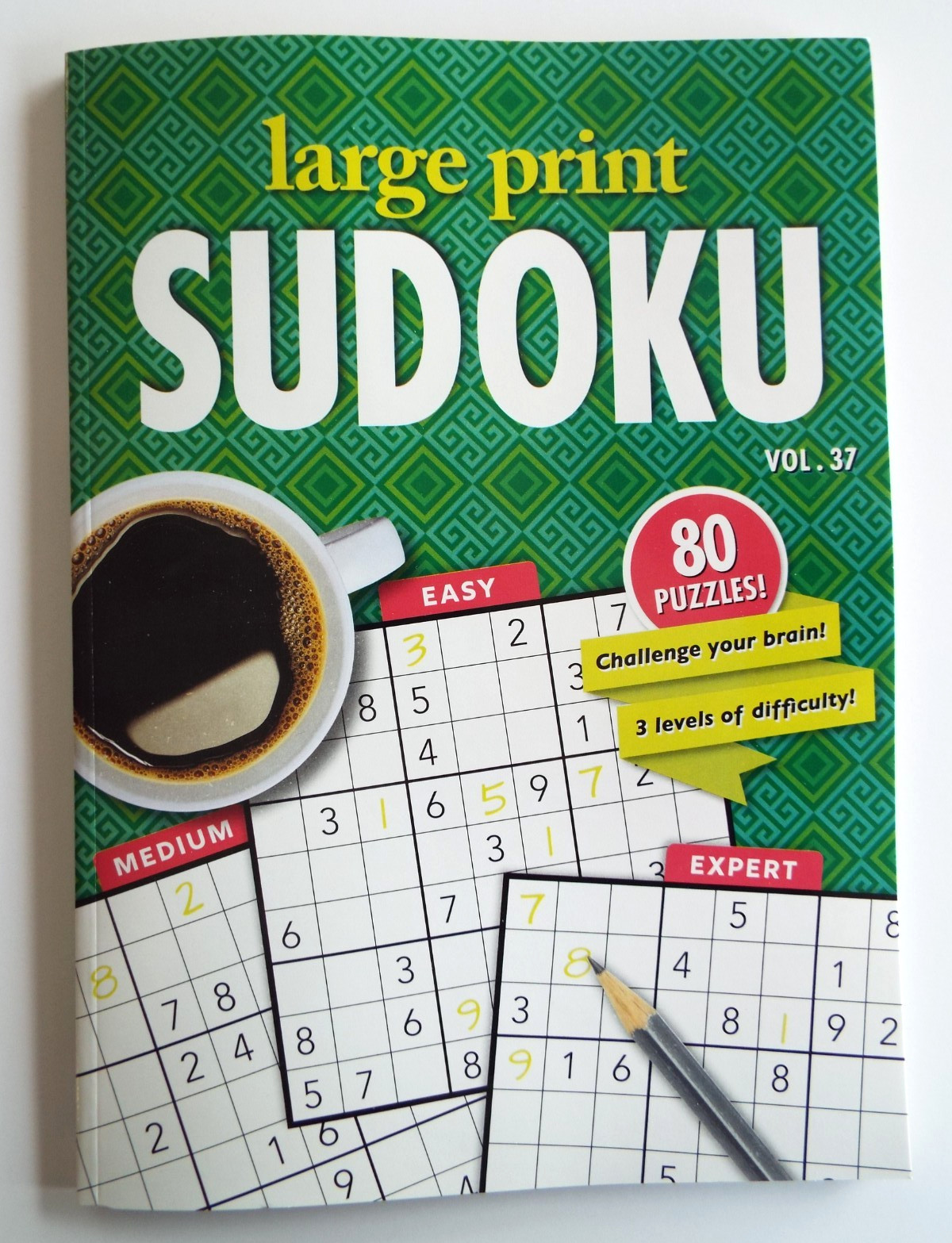 4 Large Print Sudoku Puzzle Books: Volumes 35, 36, 37 & 38 NEW** ~ 80 puzz. ea