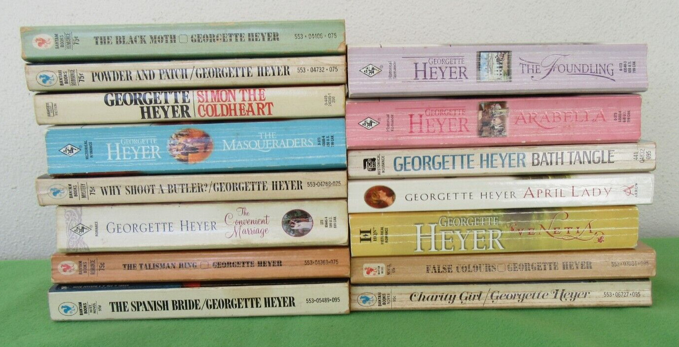 LOT 15 PB STANDALONE NOVELS BY GEORGETTE HEYER: BLACK MOTH; POWDER & PATCH ++