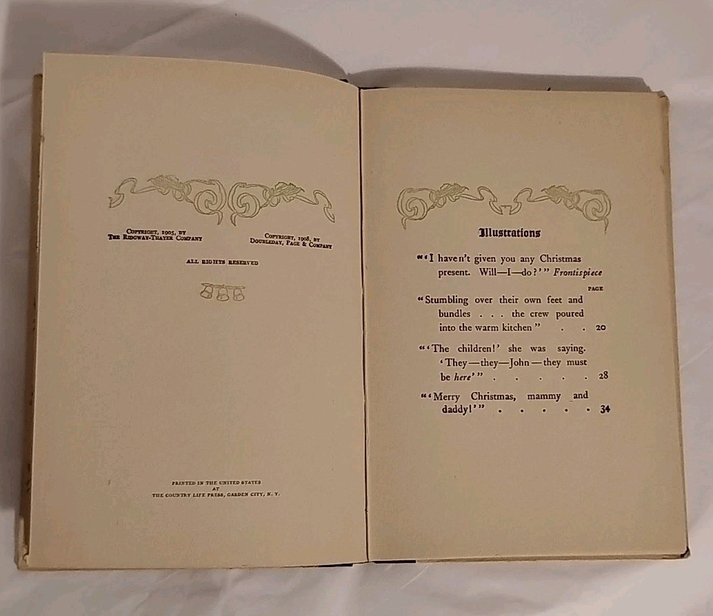 1908 On Christmas Day In The Morning by Grace S. Richmond antique hardcover book