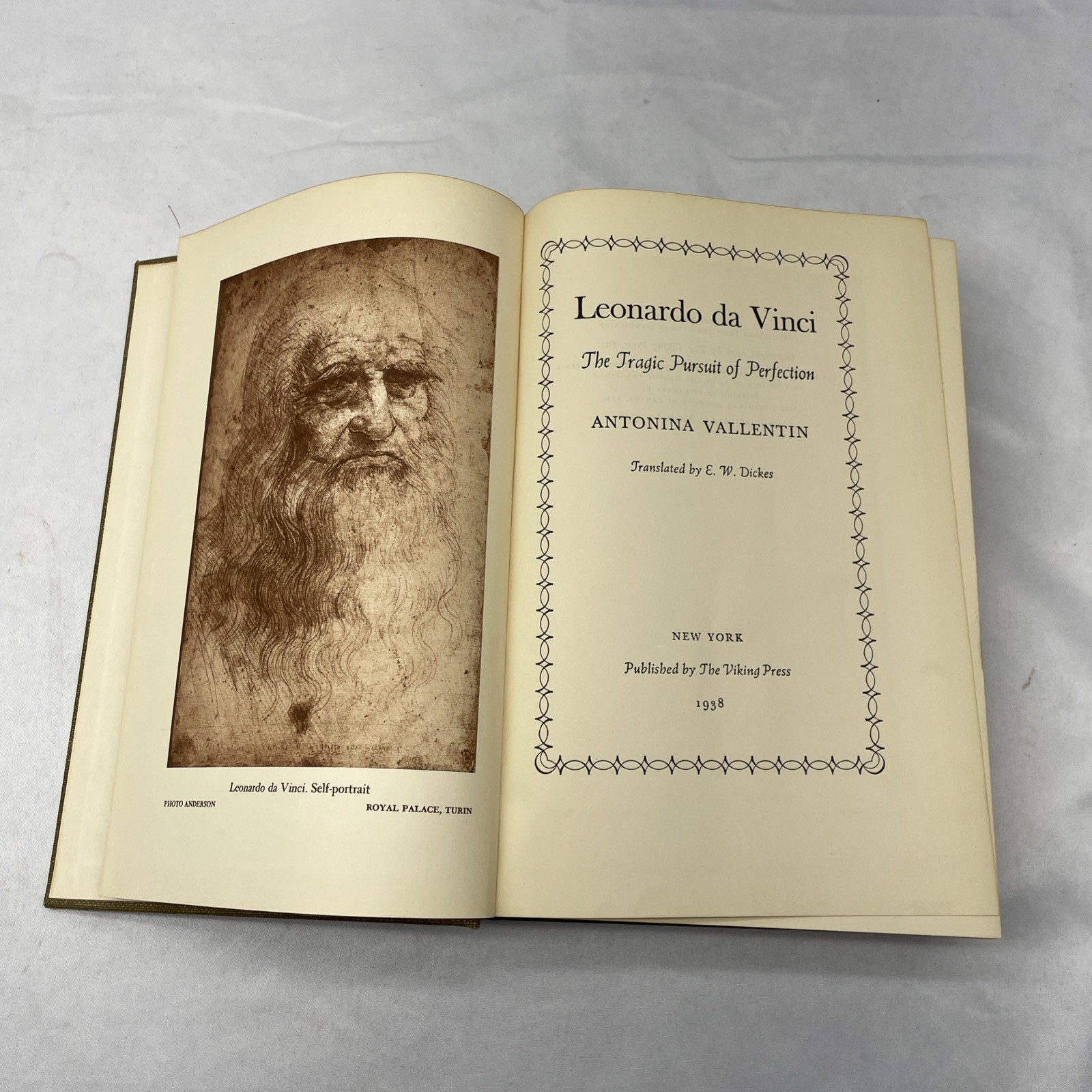 Leonardo Da Vinci the Tragic Pursuit of Perfection – Antonina Vallentin 1938 VTG