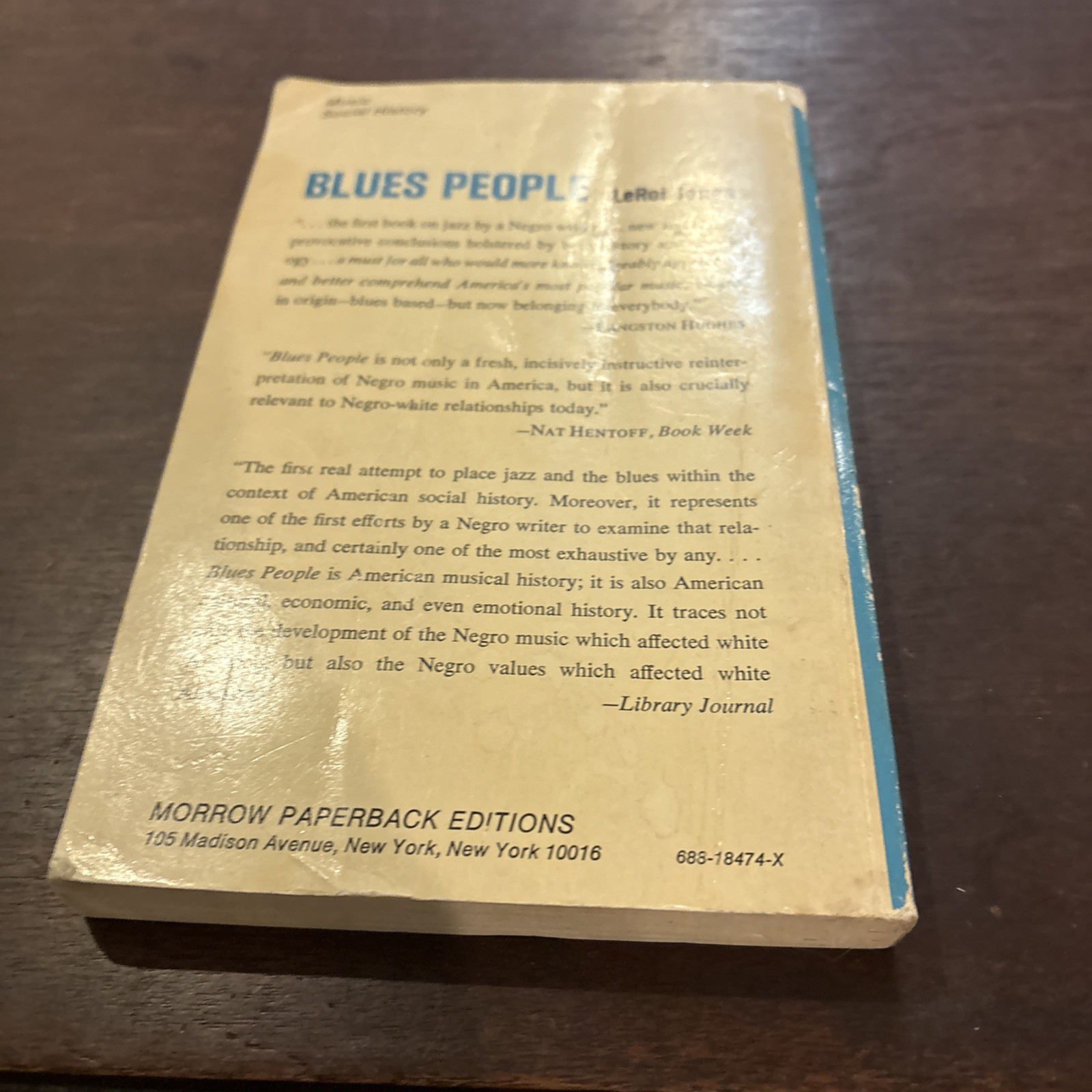 Blues People by LeRoi Jones Paperback B25